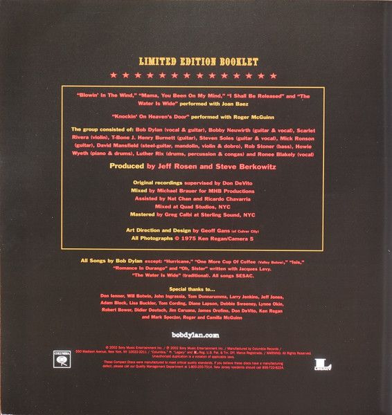USED - Bob Dylan - The Bootleg Series Vol.5: Live 1975: The Rolling Thunder Revue