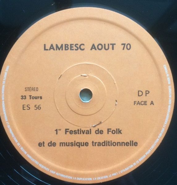 USED - Various - 1er Festival Folk Lambesc Aout 70