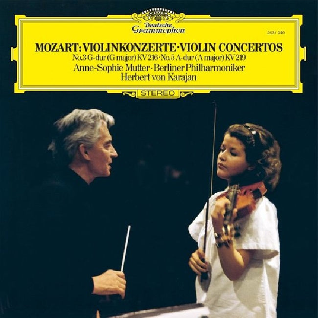 Anne-Sophie Mutter, Berliner Philharmoniker & Herbert Von Karajan - Mozart: Violin Concertos Nos. 3 & 5 (LP)