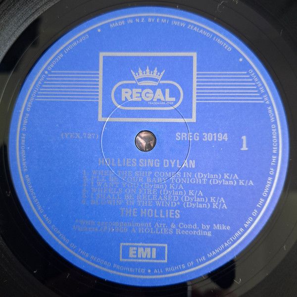 USED - The Hollies - Hollies Sing Dylan