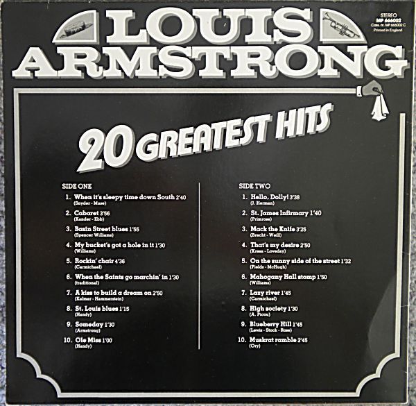 USED - Louis Armstrong - 20 Greatest Hits