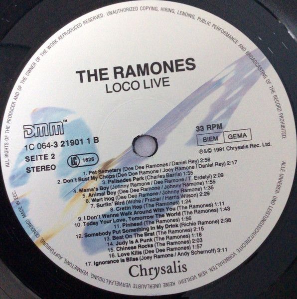 USED - Ramones - Loco Live