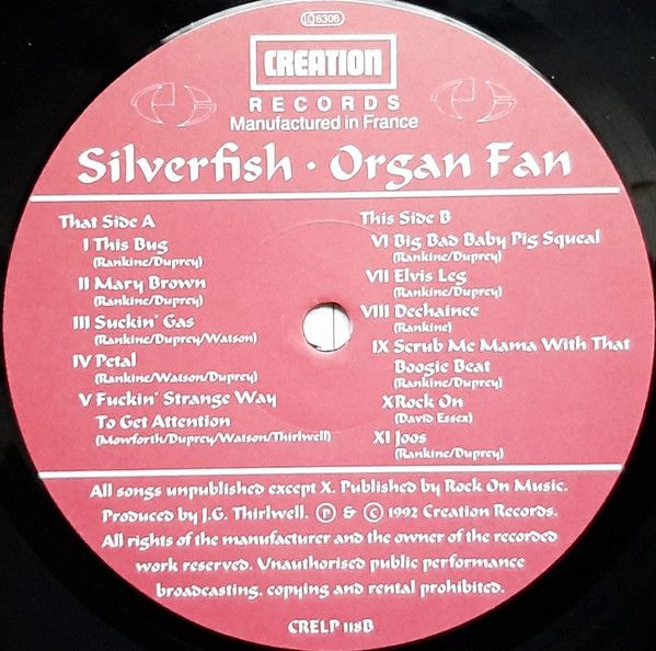 USED - Silverfish - Organ Fan