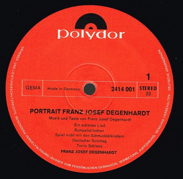 USED - Franz Josef Degenhardt - Porträt