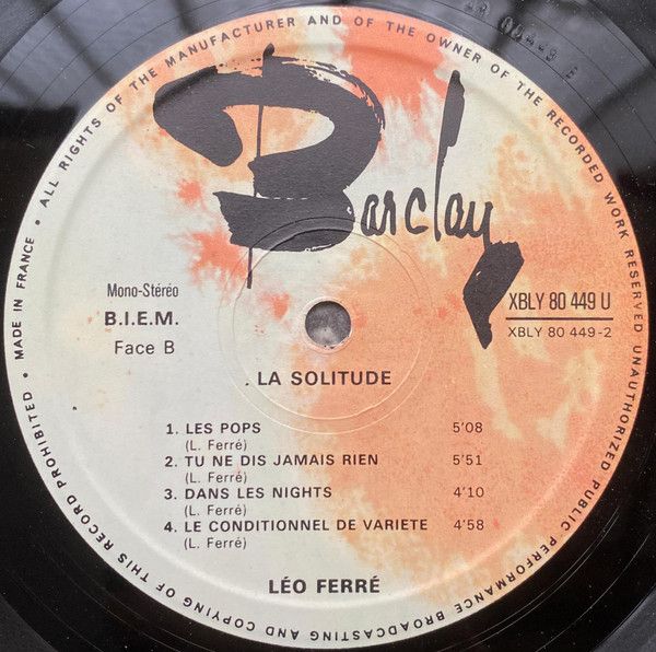 USED - Léo Ferré - La Solitude