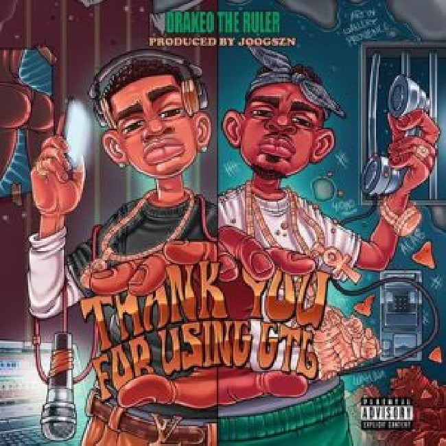 Drakeo The Ruler - Thank You For Using GTL (Green & Blue Vinyl LP)