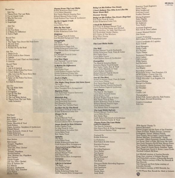 USED - The Band - The Last Waltz