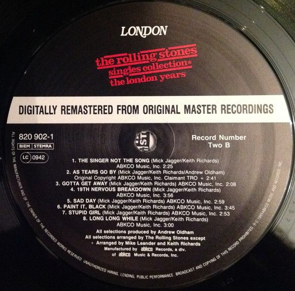 USED - The Rolling Stones - Singles Collection ✱ The London Years