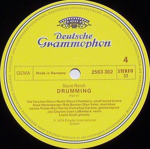 USED - Steve Reich - Drumming / Music For Mallet Instruments, Voices And Organ / Six Pianos
