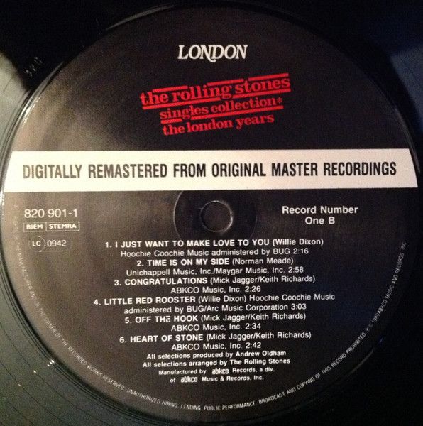 USED - The Rolling Stones - Singles Collection ✱ The London Years
