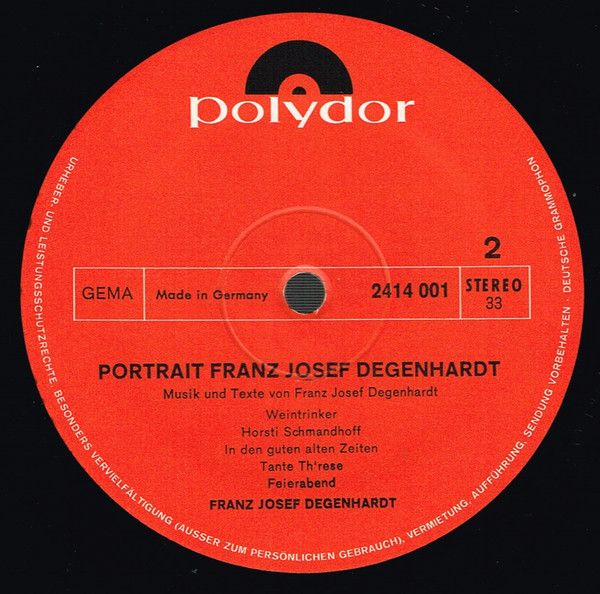 USED - Franz Josef Degenhardt - Porträt