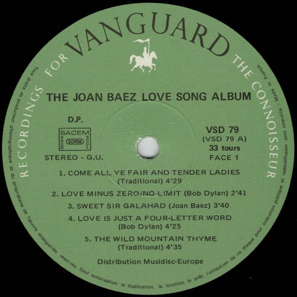 USED - Joan Baez - The Joan Baez Lovesong Album