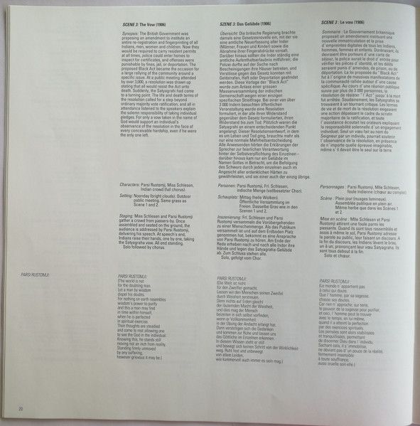 USED - Philip Glass - Satyagraha