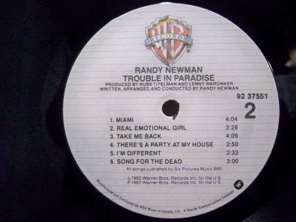 USED - Randy Newman - Trouble In Paradise