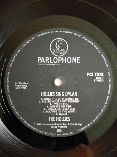 USED - The Hollies - Hollies Sing Dylan