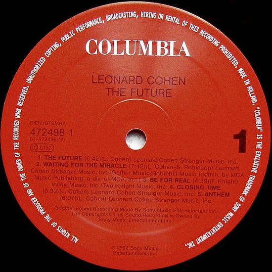 USED - Leonard Cohen - The Future – 3345 Record Store The Hague
