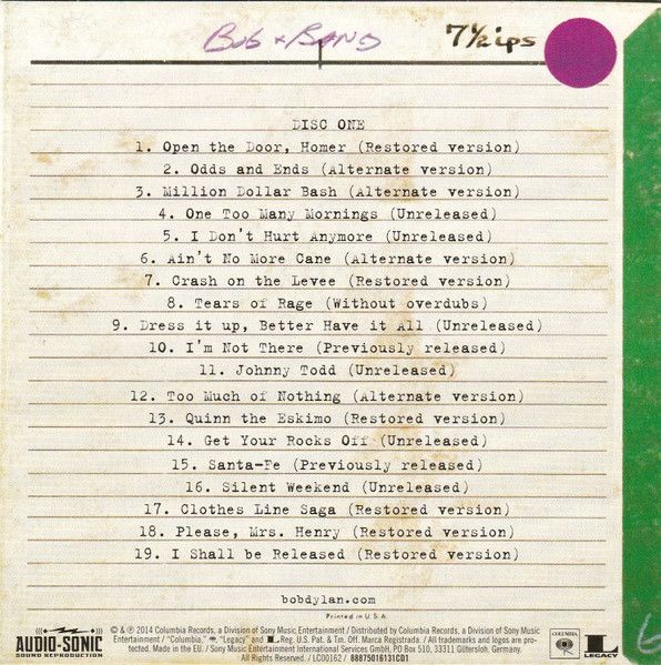 USED - Bob Dylan - The Basement Tapes Raw (The Bootleg Series Vol. 11)