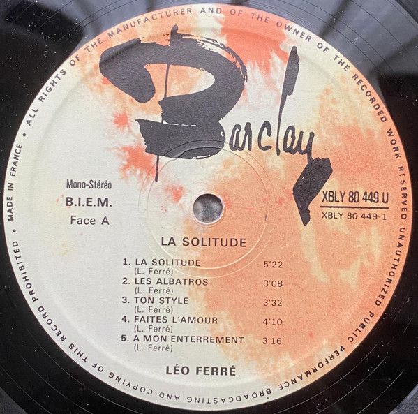 USED - Léo Ferré - La Solitude