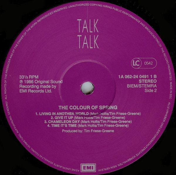 USED - Talk Talk - The Colour Of Spring
