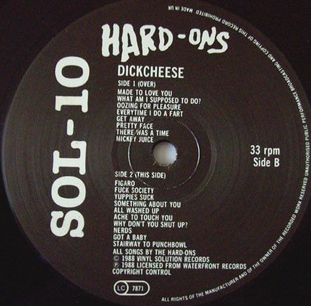 USED - Hard-Ons - Dickcheese