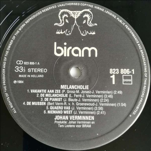 USED - Johan Verminnen - Melancholie