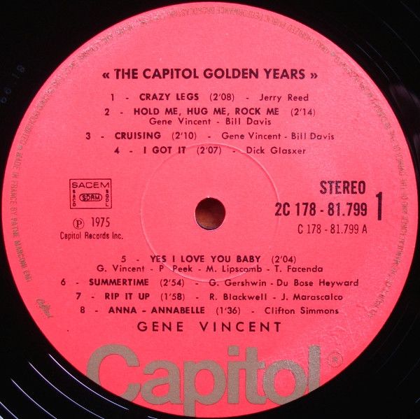 USED - Gene Vincent - The Capitol Golden Years - Gene Vincent Story Vol. 7 Et 8.