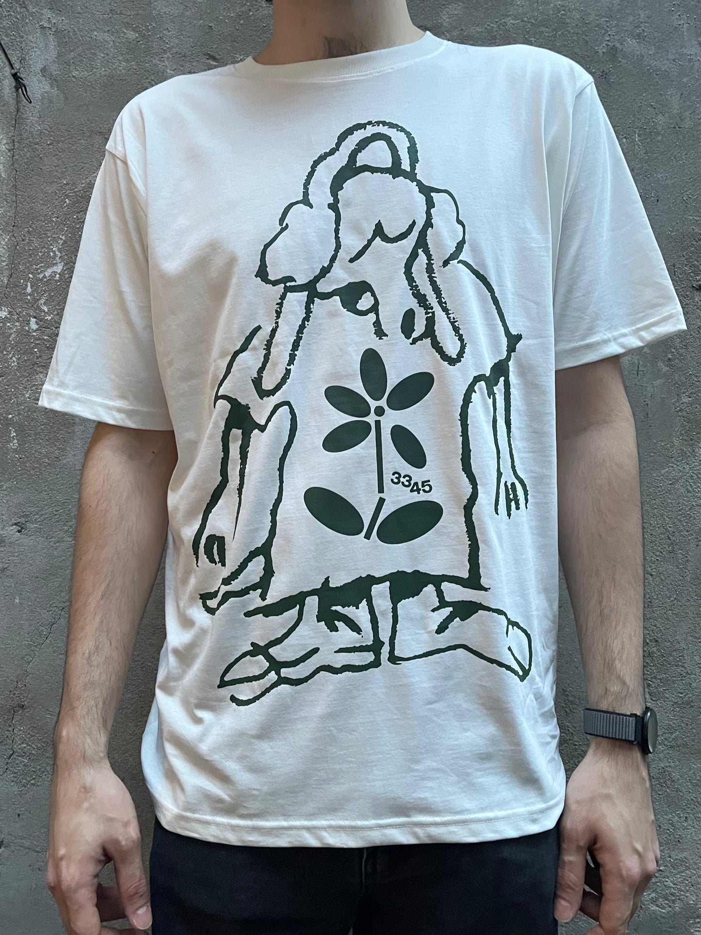 3345 Shirt Classic Off-White Green