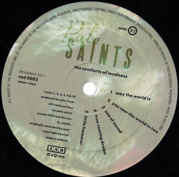 USED - Pale Saints - The Comforts Of Madness