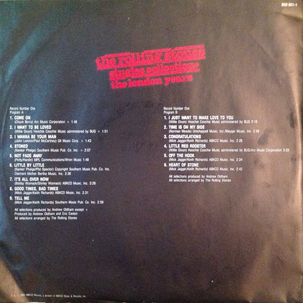 USED - The Rolling Stones - Singles Collection ✱ The London Years