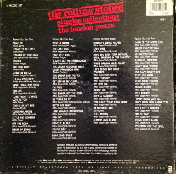 USED - The Rolling Stones - Singles Collection ✱ The London Years