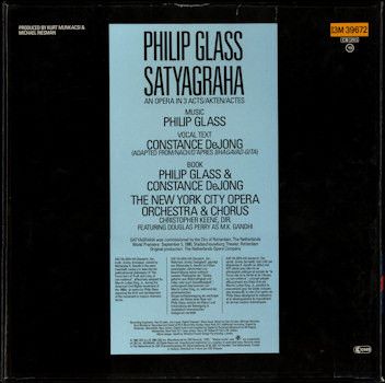 USED - Philip Glass - Satyagraha