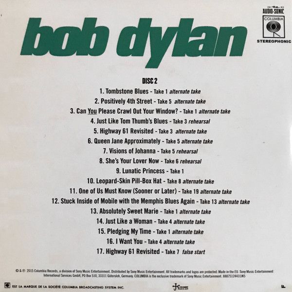 USED - Bob Dylan - The Best Of The Cutting Edge 1965-1966