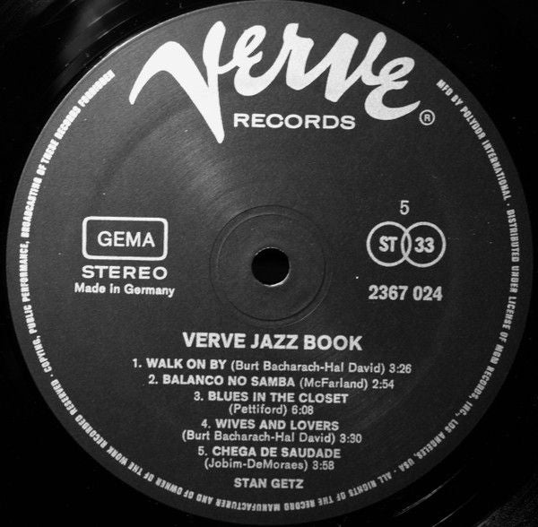 USED - Various - Verve Jazz Book