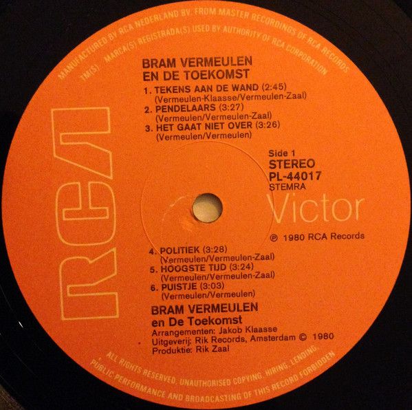 USED - Bram Vermeulen En De Toekomst - Bram Vermeulen En De Toekomst