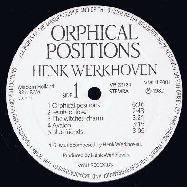 USED - Henk Werkhoven - Orphical Positions