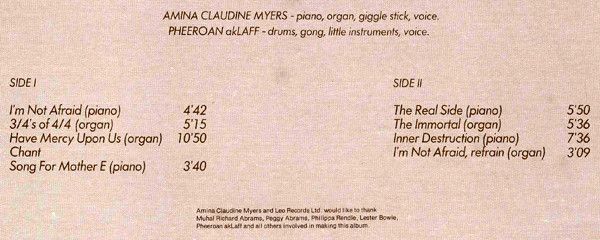 USED - Amina Claudine Myers - Song For Mother E