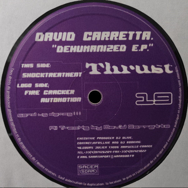 USED - David Carretta - Dehumanized E.P.