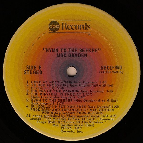 USED - Mac Gayden - Hymn To The Seeker