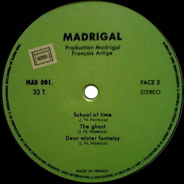 USED - Madrigal (2) - School Of Time