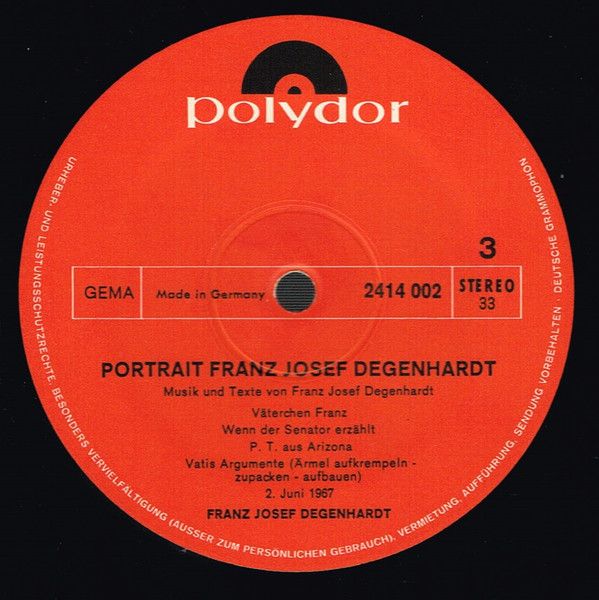 USED - Franz Josef Degenhardt - Porträt