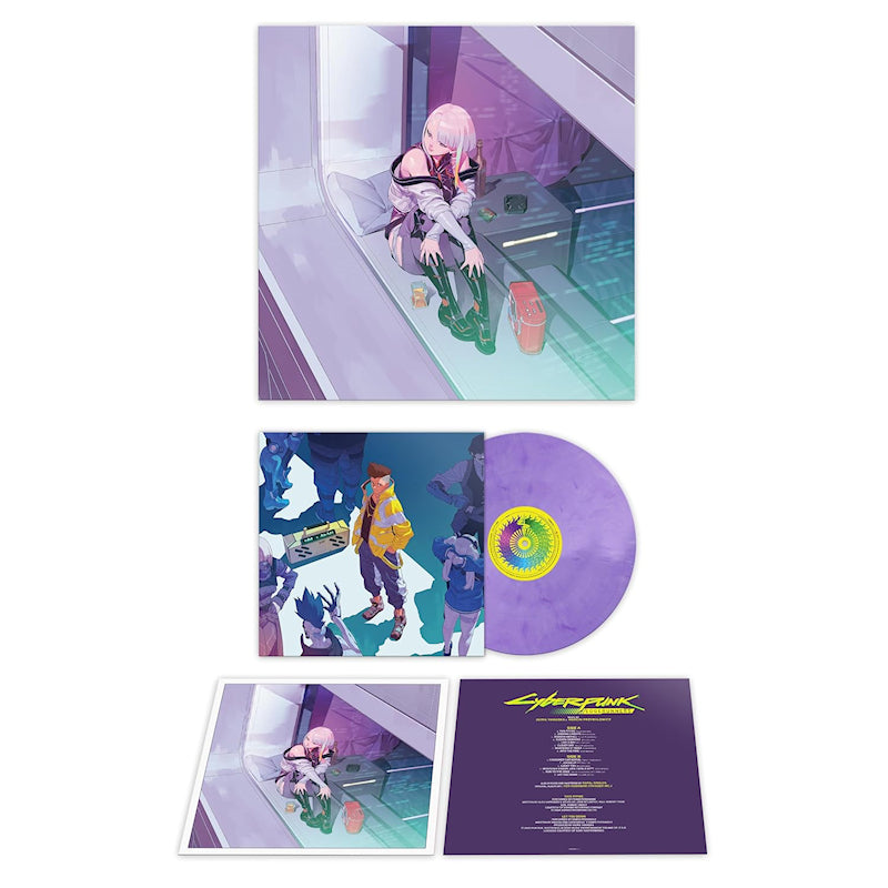 Marcin Przybylowicz & P.T. Adamczyk Akira Yamaoka - Cyberpunk: Edgerunners (Original Series Soundtrack) (Purple & White Marbled Coloured LP)