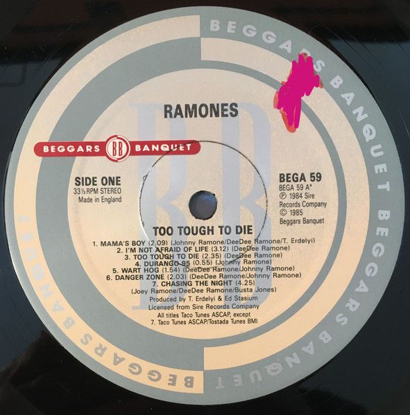 USED - Ramones - Too Tough To Die