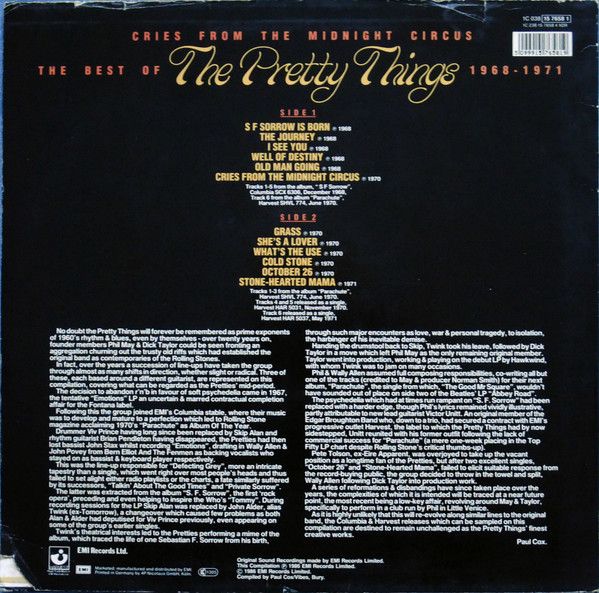 USED - The Pretty Things - Cries From The Midnight Circus (The Best Of The Pretty Things 1968 - 1971)
