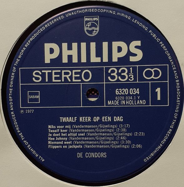 USED - De Condors - Twaalf Keer Op Een Dag
