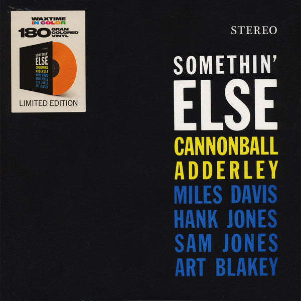 Cannonball Adderley - Somethin' Else (Orange Vinyl) – 3345 Record