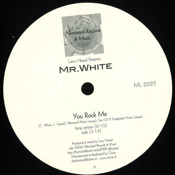 Larry Heard presents Mr White - The Sun Cant Compare / You Rock Me (Yellow Marbled Vinyl 12")