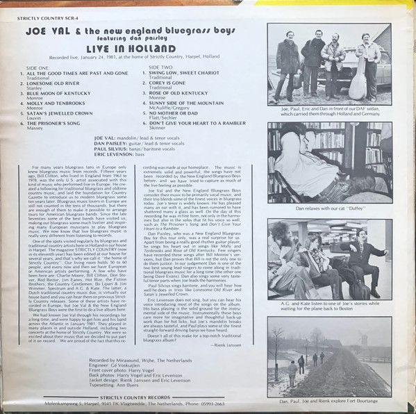 USED - Joe Val And The New England Bluegrass Boys - Live In Holland