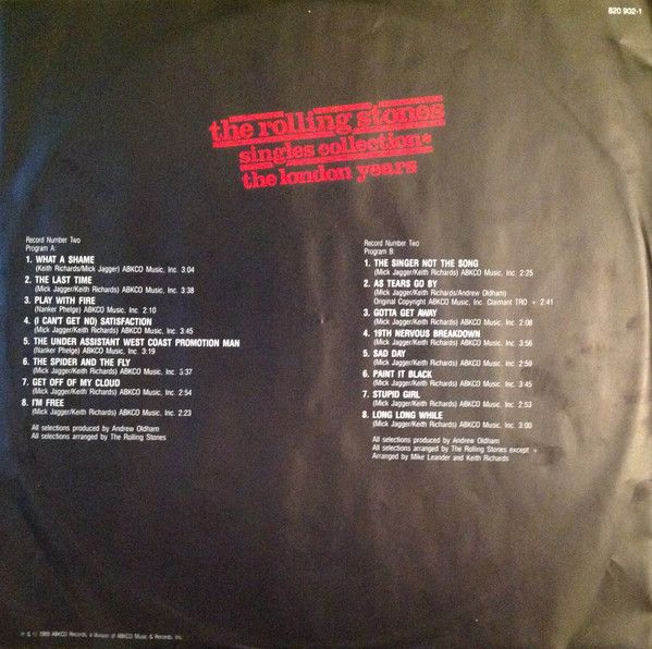 USED - The Rolling Stones - Singles Collection ✱ The London Years