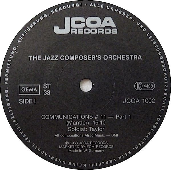 USED - The Jazz Composer's Orchestra - The Jazz Composer's Orchestra
