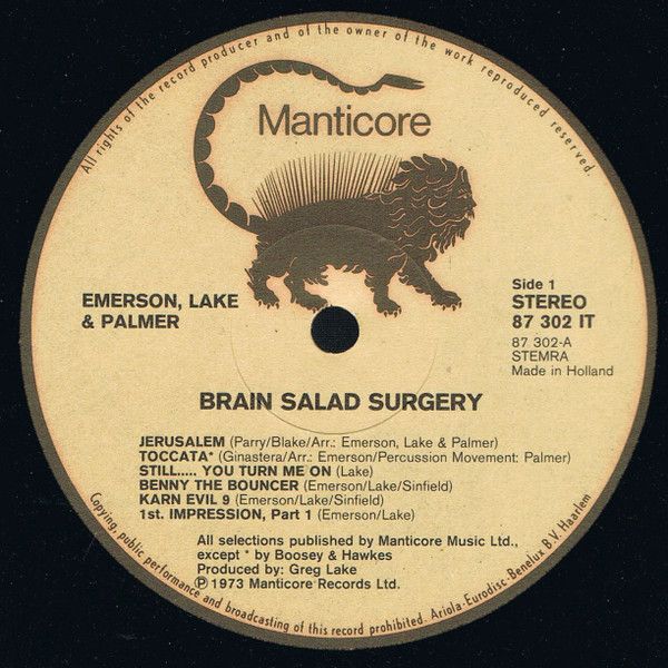 USED - Emerson, Lake & Palmer - Brain Salad Surgery